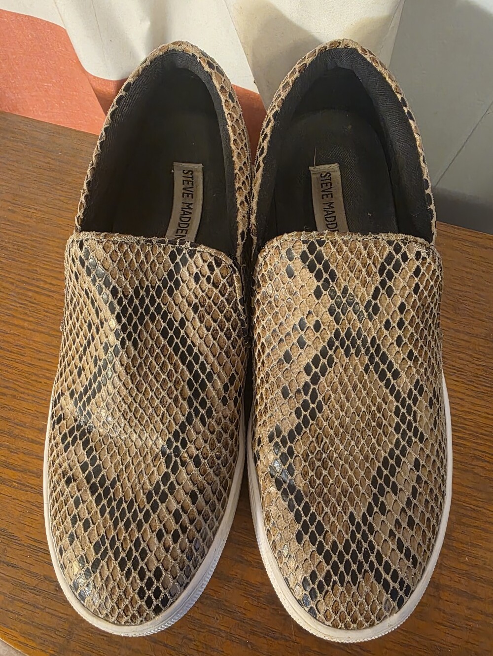 Steve Madden Women's Snake-Print Slip-On Sneakers